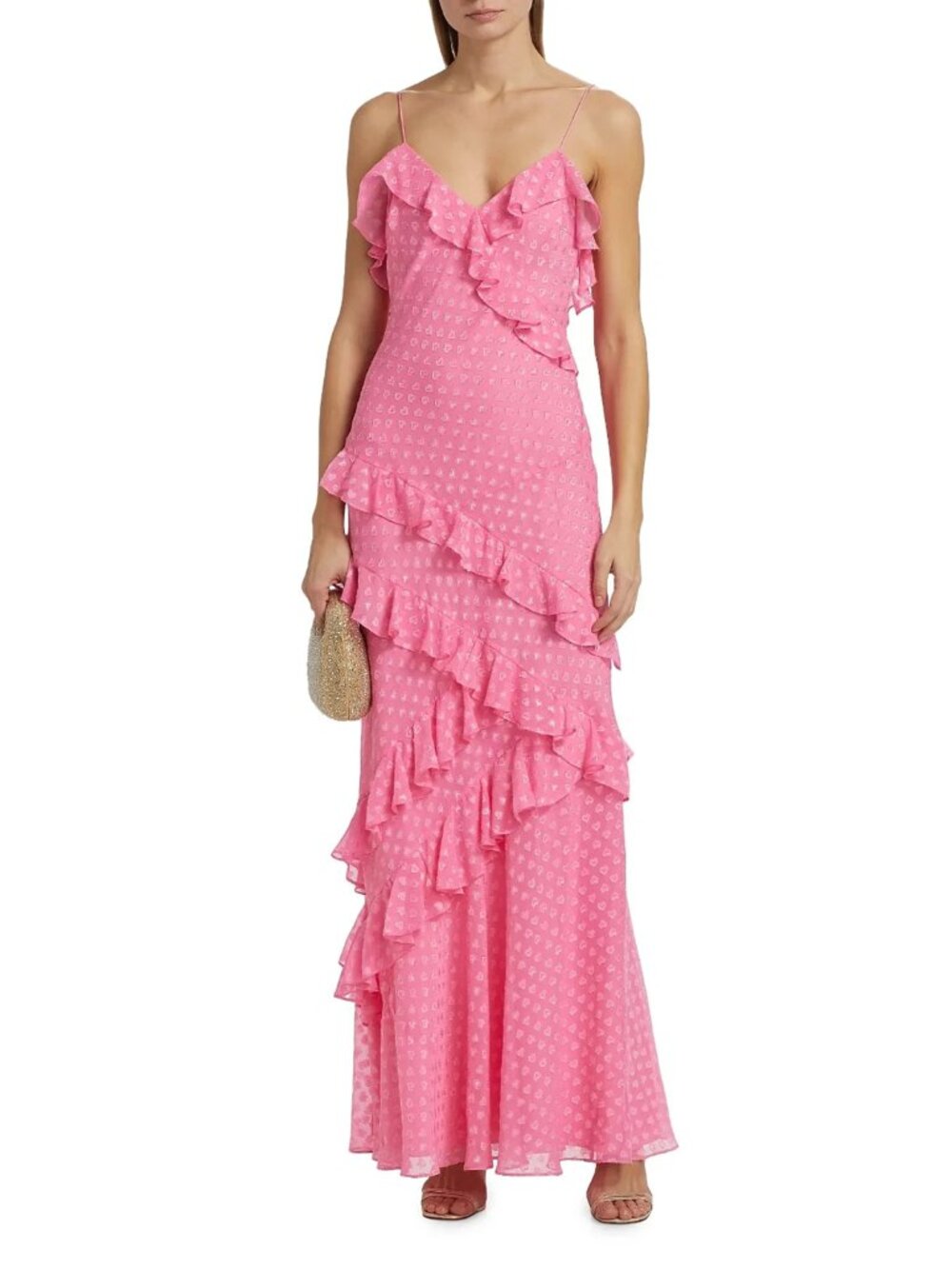LoveShackFancy Rialto Ruffled Maxi Slip Maxi Dress